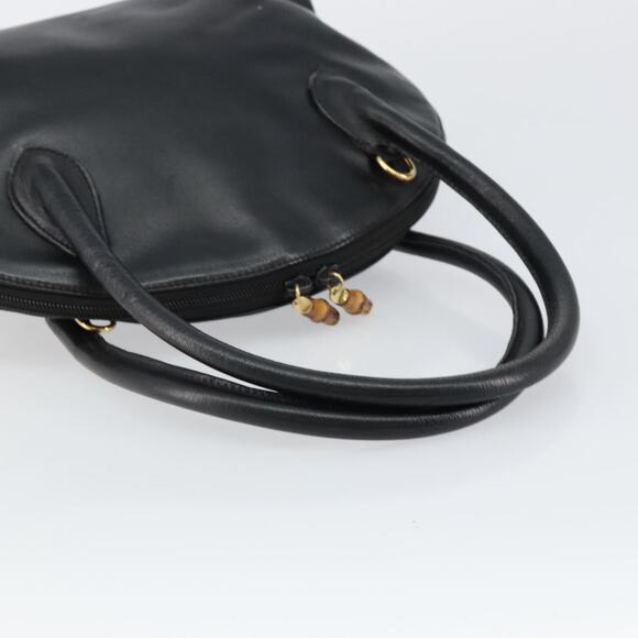 GUCCI Bamboo Hand Bag Leather Black - Picture 7 of 12